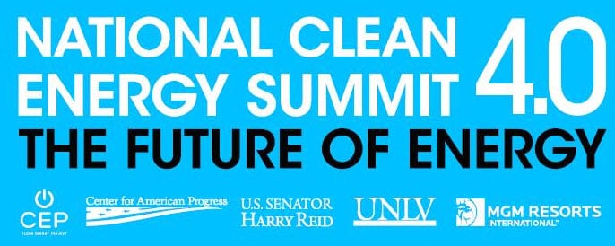 Senator Harry Reid attends the National Clean Energy Summit in Nevada, proclaims the importance of alternative energy