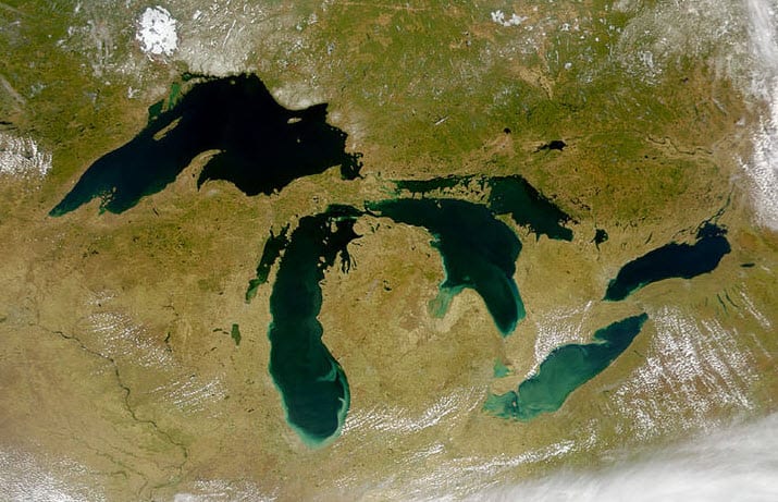 Great Lakes Satelite Image