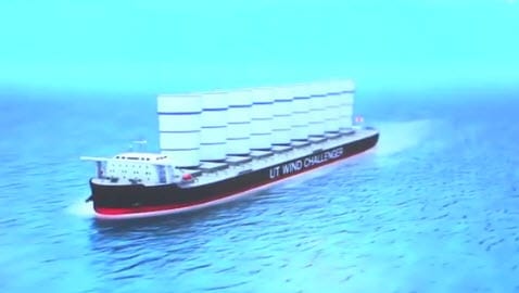 Giant metal sails could cut down pollution of cargo ships