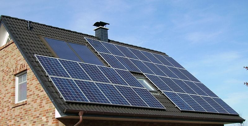 Solar Energy - solar panels on roof