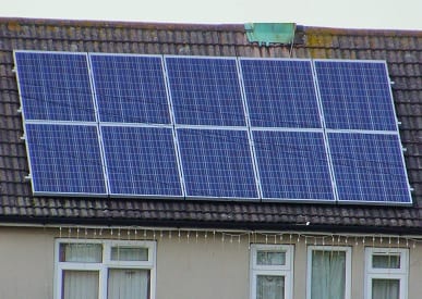 Renewable Energy - Solar Panels on Roof