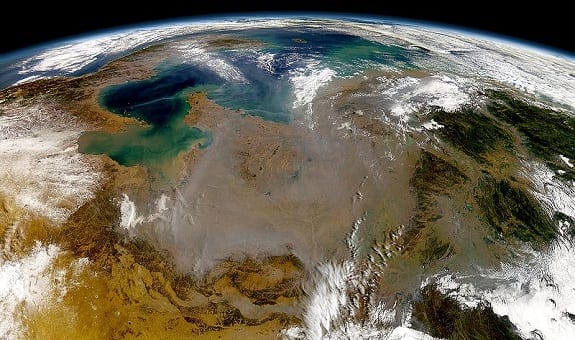 Alternative Energy - pollution over eastern China viewed from space