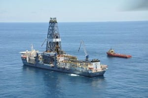 Fracking - deepwater drilling rig in Gulf of Mexico