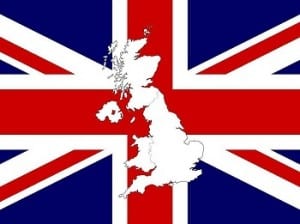 Hydrogen Fuel - Flag and Map Outline of UK