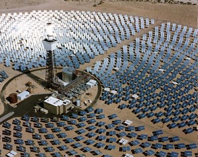 Solar Energy - Solar One power plant in Mojave Desert, California