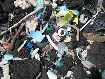 Plastic Pollution on Beach