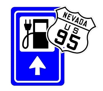Electric Car Charging Station - Nevada U.S. Highway 95