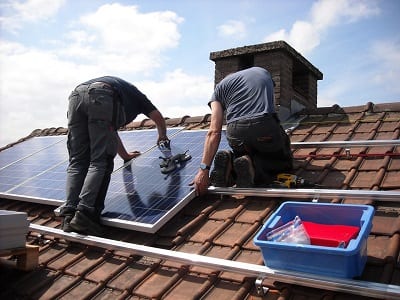 Solar Roof - Solar Energy Panels Installed on rooftop