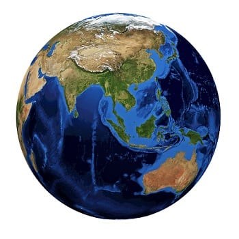 Asia Super Grid - World Globe