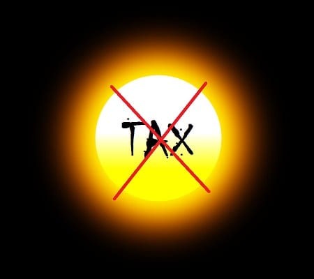 Solar Energy - No more Tax
