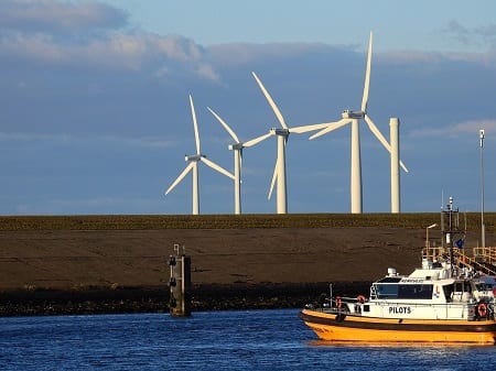 Offshore Wind Energy - Turbines near water