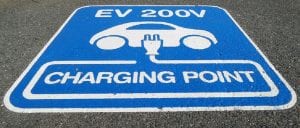 EV battery recycling - Sign for EV Charging Station