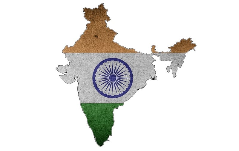 Renewable Energy - Indian Flag on Country Outline
