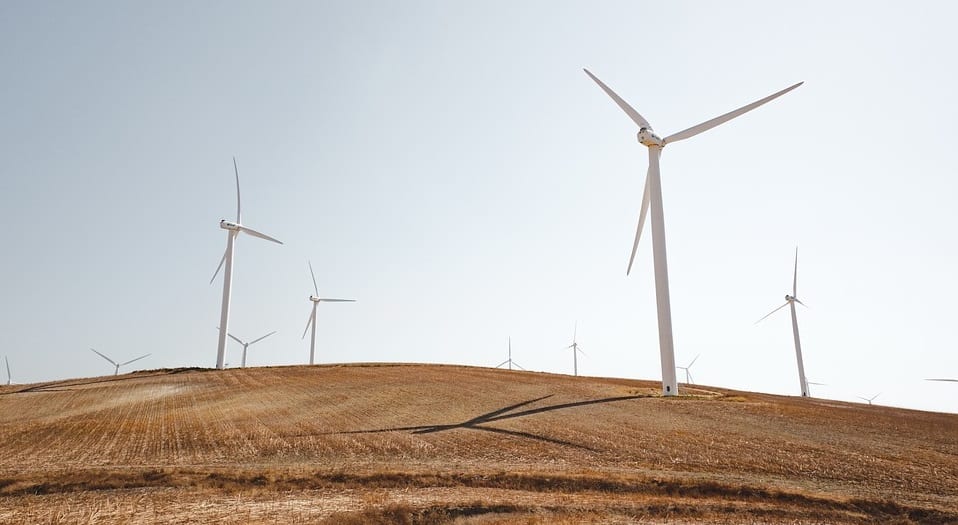 Wind Energy - Turbines in Field