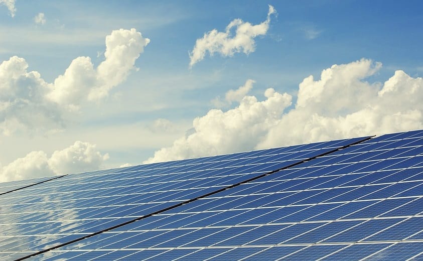 Solar Farm - Solar Panels and Sky