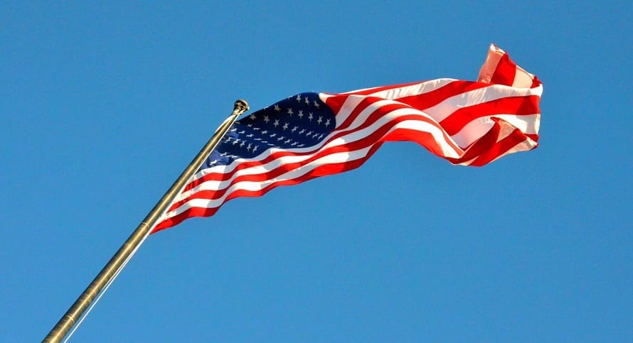 US Wind Energy - American Flag