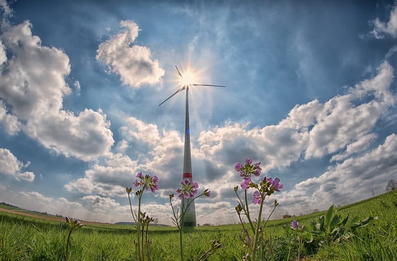 Renewable Energy - Solar, Wind and a green field