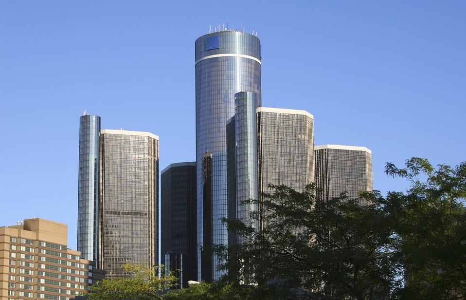 General Motors Building in Detroit - fuel cells
