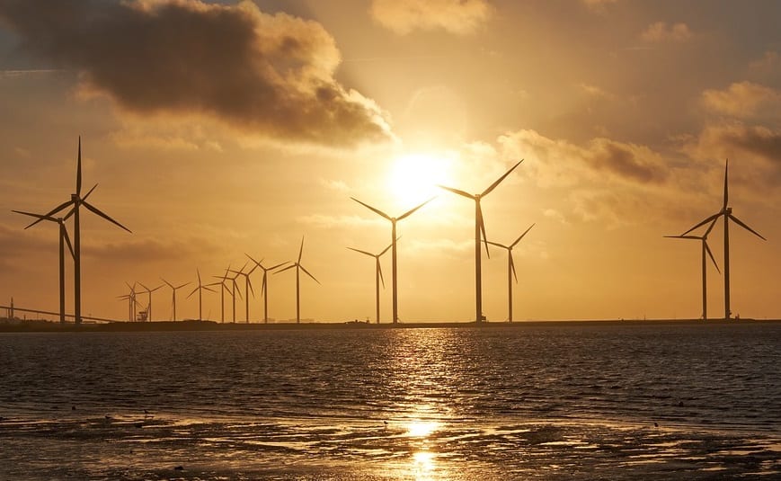 Offshore Wind Energy - Wind Turbines and ocean