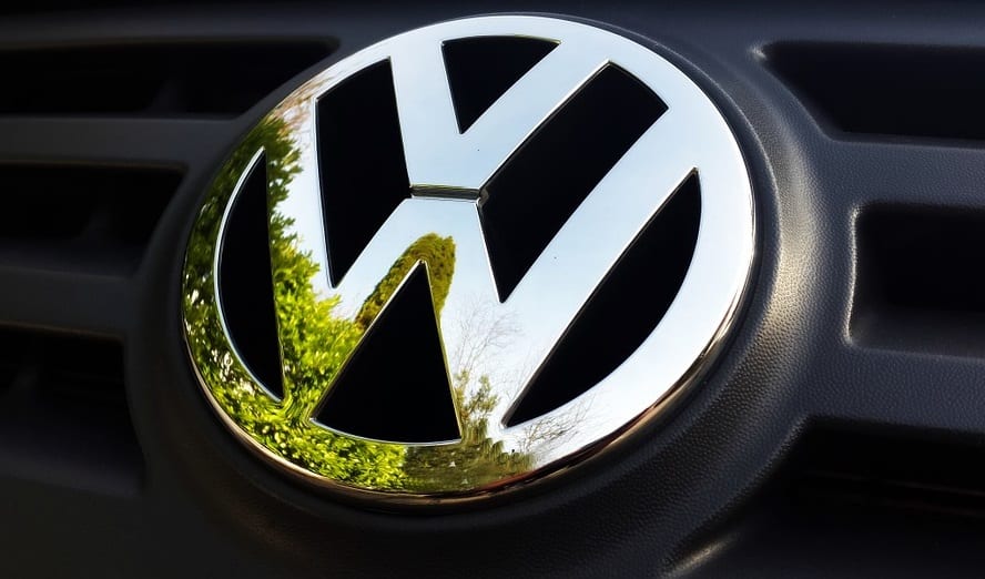 Electric Vehicles - Volkawagen Logo on Car