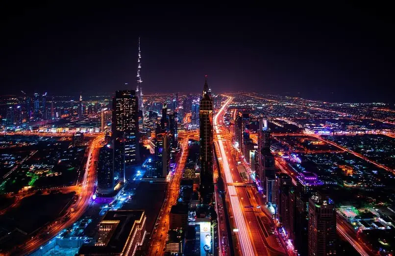 Hydrogen Fuel - Dubai Cityscape at Night
