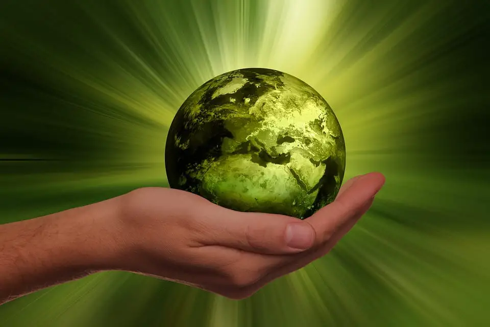 Renewable Energy - Global - hand holding world