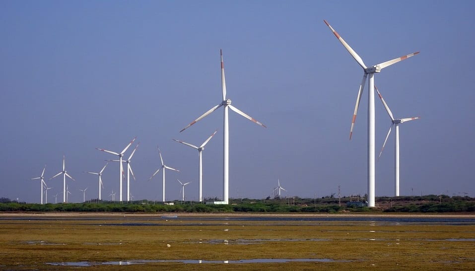 UK Wind Energy - Wind Turbines in Field