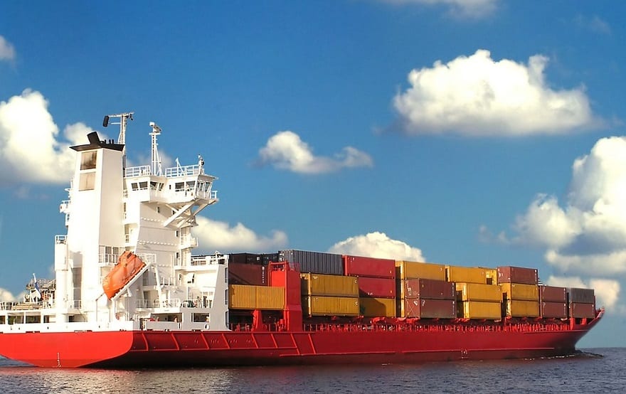 Delaware Hydrogen Plant - Cargo Ship on ocean