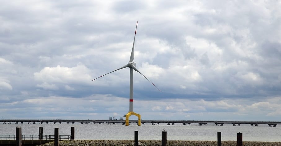 Massachusetts offshore wind energy - Wind Turbine on water