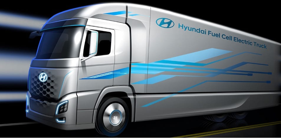 Hyundai fuel cell electric truck - Image from Hyundai Motors