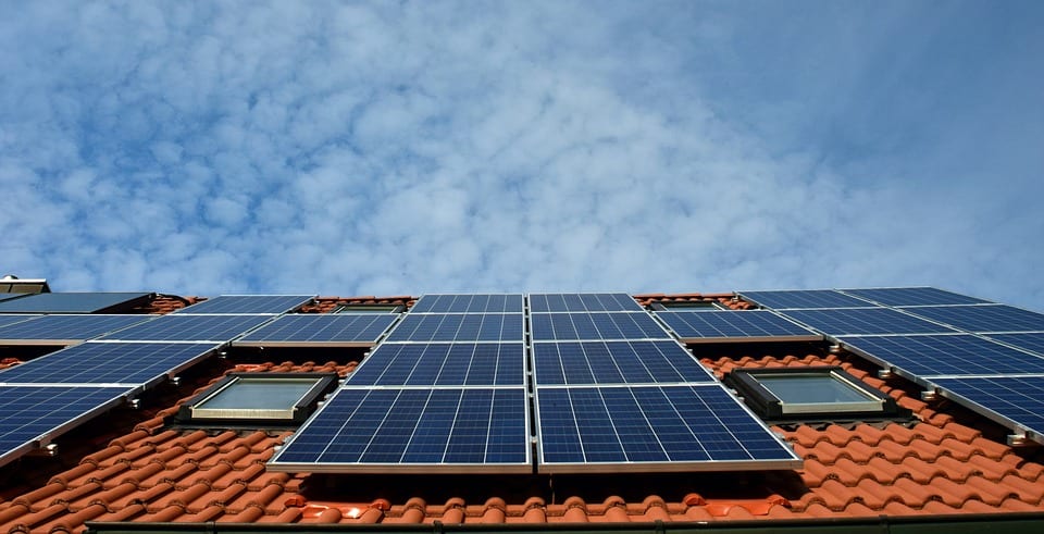 US solar panels - Solar panels on roof