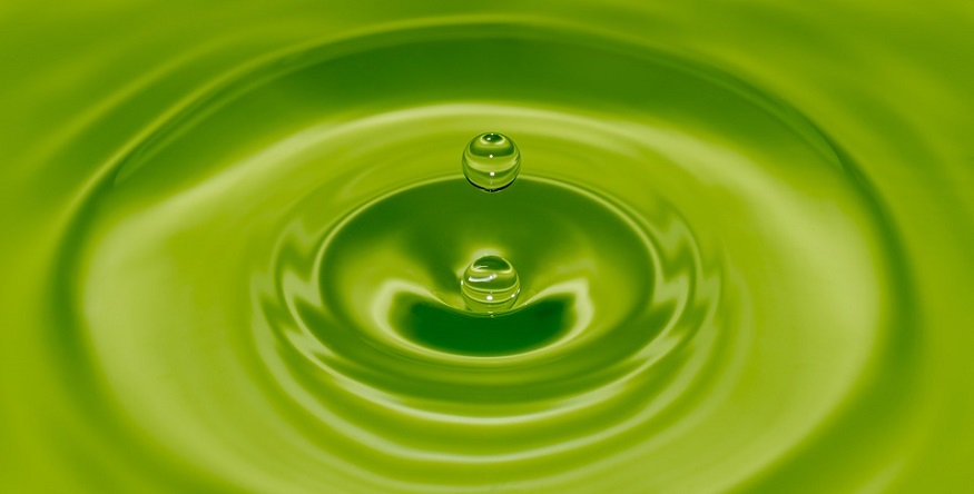 Alkaline fuel cell - Water drop - green