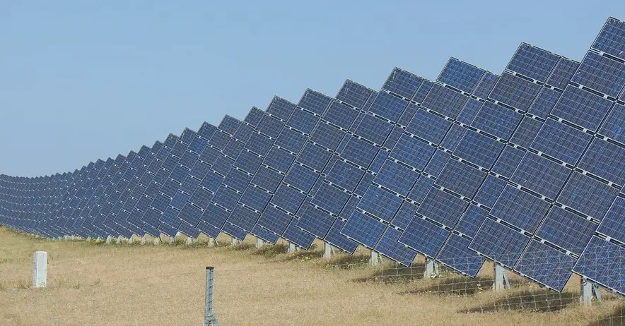 Largest solar power plant - Solar panels in field