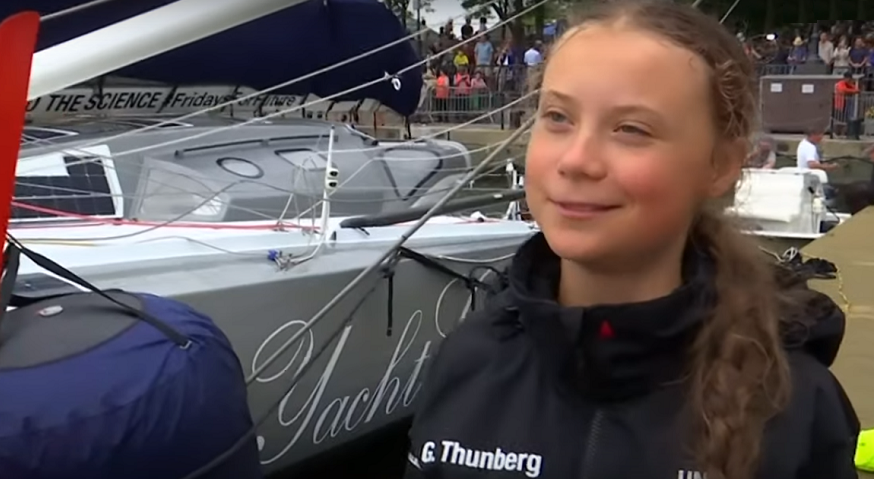 Teen climate activist Greta Thunberg arrives in New York City via zero-emission sailboat