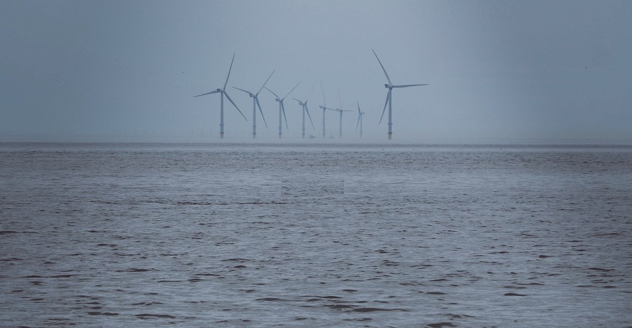 Offshore Wind Powered Hydrogen - wind turbines on water