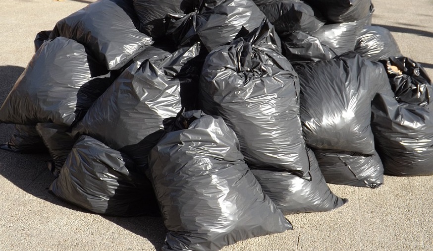 Throwaway Culture - pile of garbage bags