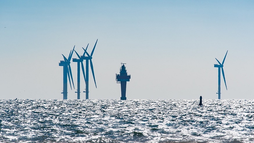 Hydrogen turbine tower - offshore wind power