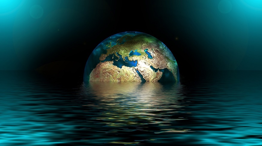 Global warming trends - Earth in water