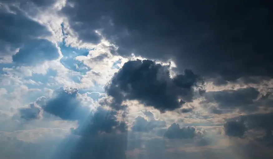 Solar power needs - sun behind clouds
