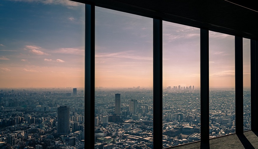 Cell Impact - View of Tokyo from inside a building