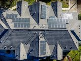 Solar energy generation potential - homes with solar panels on roof