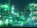 Hydrogen Economy - factory with green lights