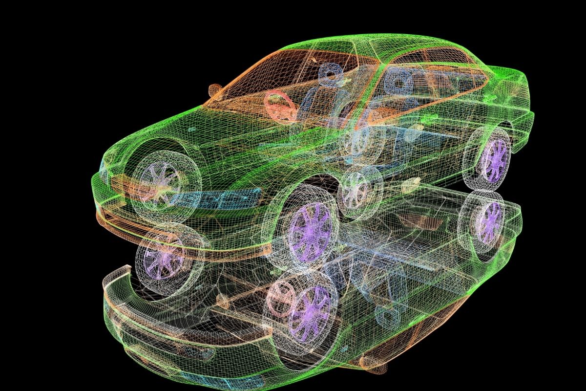 Auto fuel cells - digital car model