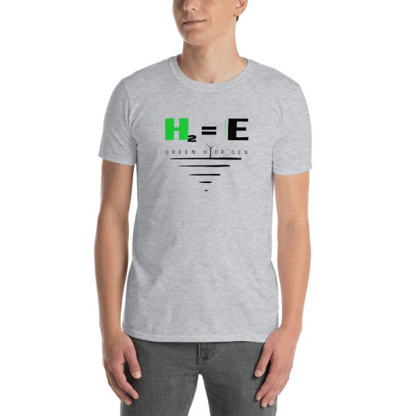H2 = Clean Energy Green Hydrogen Short-Sleeve Unisex T-Shirt 2