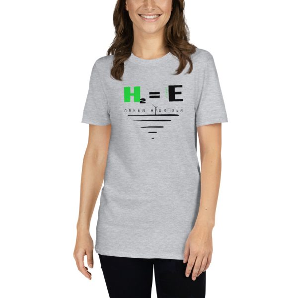 H2 = Clean Energy Green Hydrogen Short-Sleeve Unisex T-Shirt 5