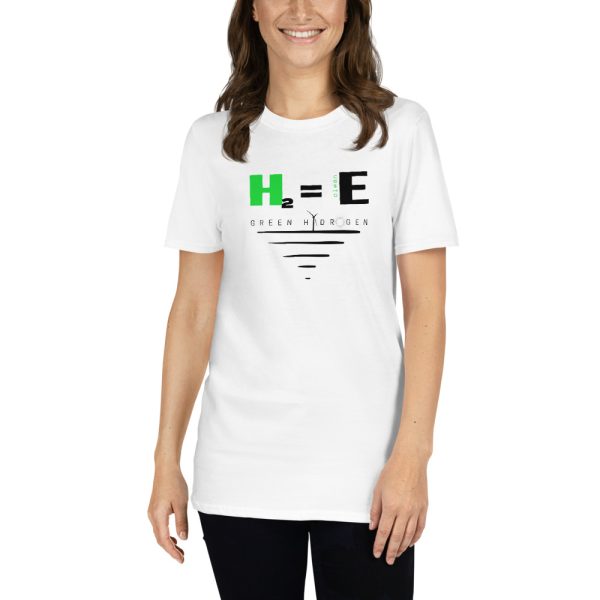 H2 = Clean Energy Green Hydrogen Short-Sleeve Unisex T-Shirt 1