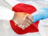 Clean hydrogen - Japan flag - handshake - business