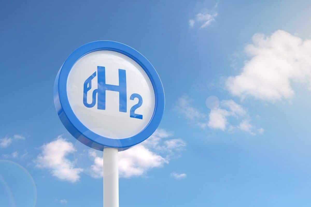 Hydrogen fuel station - H2 station sign