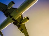 Hydrogen fuel - airplane in flight