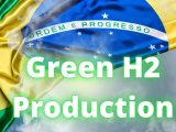 Green hydrogen production - Brazil Flag